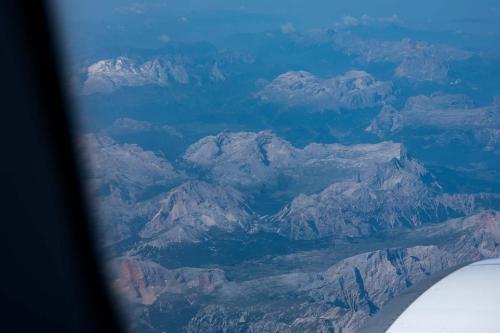 Flug über die Alpen