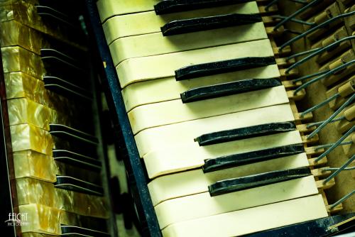 Detail von einem Akkordeon