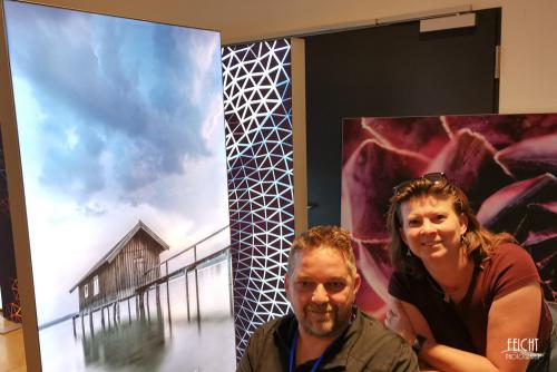 Dirk und ich vor seiner Arbeit