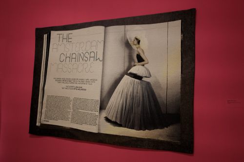 Gewebte Werbeanzeige