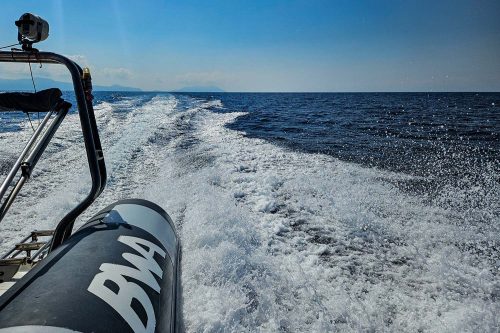 Auf dem Meer unterwegs