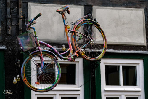 Fahrrad an der Wand