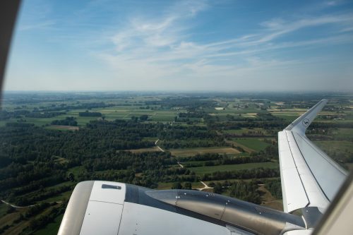 Flugzeugausblick