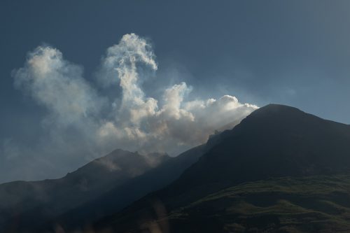 Der Berg raucht