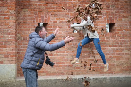 Lustige Springaktion