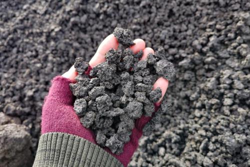 Rauhes Vulkangestein