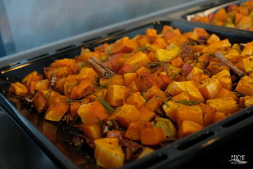 Fertiges Kürbisgericht