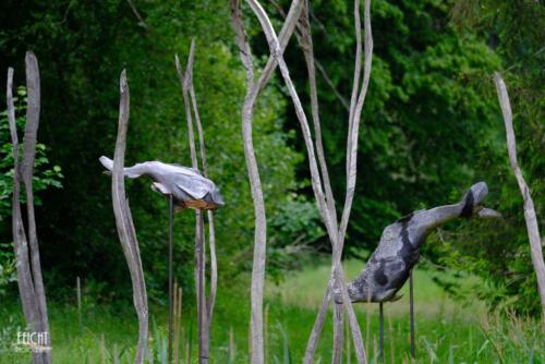 Skulptur "Koi im Reisfeld"