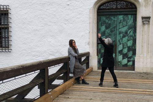 Sylvia mit unserem Model Lisa